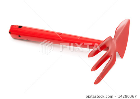 red gardening hoe 14280367