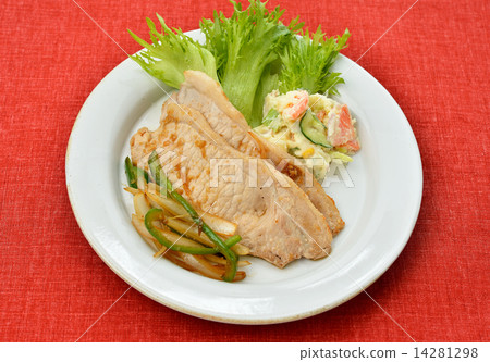 烤豬肉用薑。 （豬肉烤肉） 14281298