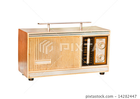 old radio isolated on white background old radio isolated on white background 14282447