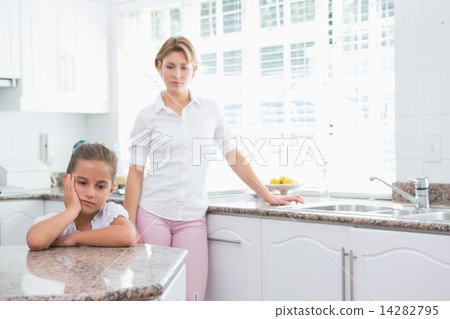 Mother and daughter after an argument Mother and daughter after an argument 14282795