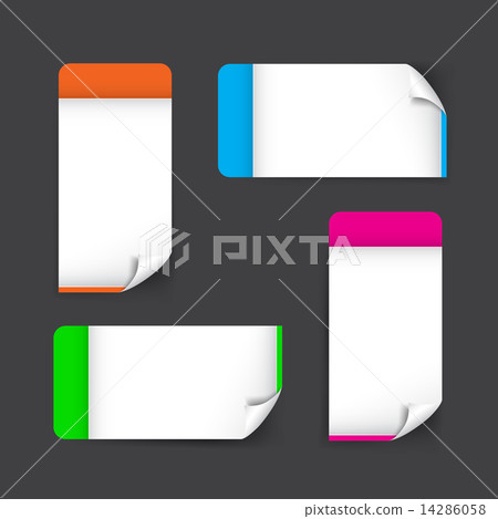 Set of blank note tag paper vector illustration Set of blank note tag paper vector illustration 14286058