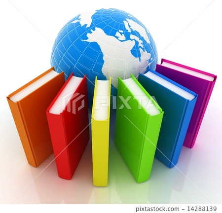Colorful books and earth Colorful books and earth 14288139