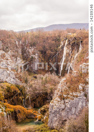 Waterfall in the Plitvice Lakes National Park 14289146