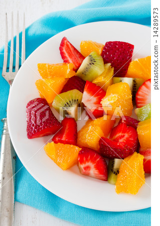 fruit salad in white plate fruit salad in white plate 14289573