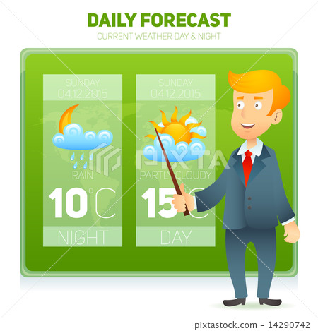 Tv Weather News Reporter 14290742