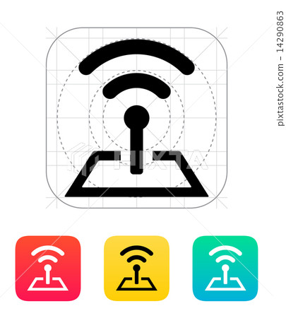 Radio tower base icon. Radio tower base icon. 14290863