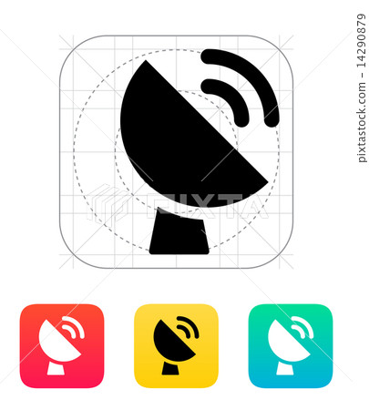 Radio radar transmitting signal icon. 14290879
