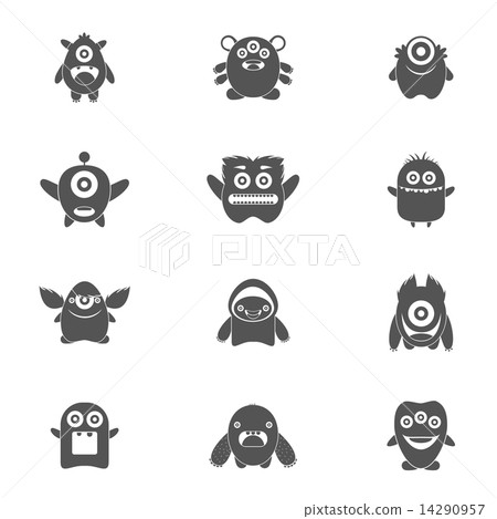 Monsters Set Black 14290957