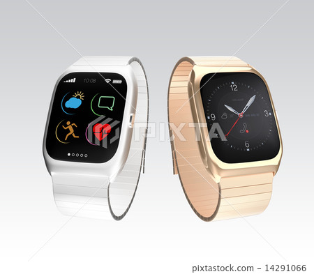 Smart watch displaying heart rate and fitness app 14291066