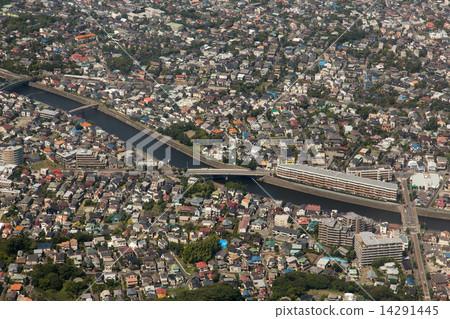 藤澤市神奈川縣Fujigaya，神奈川縣的鳥瞰圖 14291445