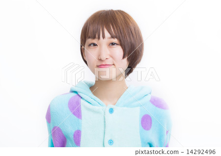 A cute girl in a costume wearing sleepwear 14292496