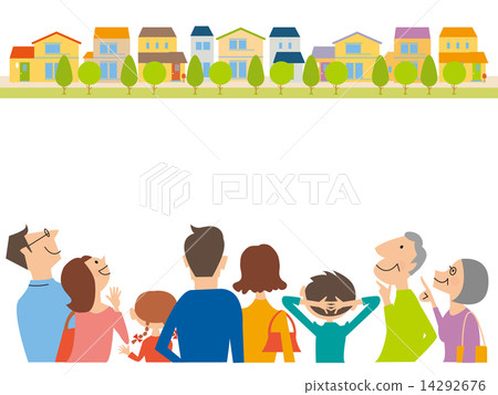 People who look at the cityscape 14292676