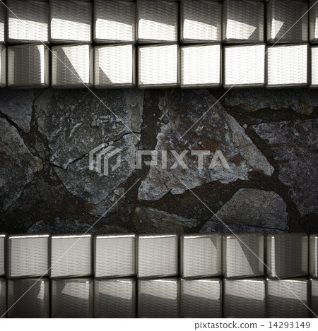 metal and stone background 14293149