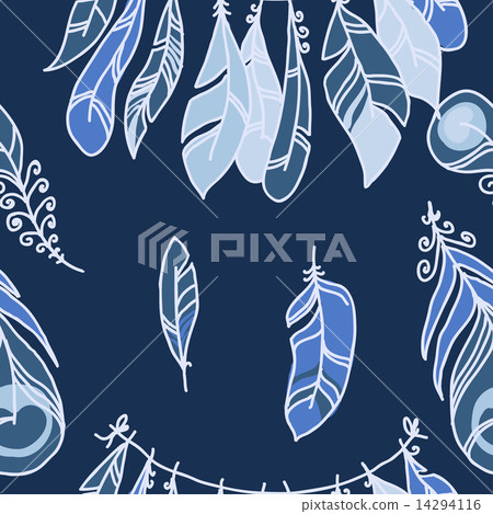 Vector Seamless Pattern of Plumage 14294116