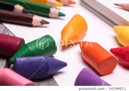 colorful crayons and pencils colorful crayons and pencils 14294611