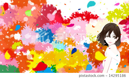 Woman Flowing Blossom Smile Woman Flowing Blossom Smile 14295186