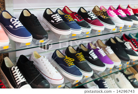 Shelves with casual shoes Shelves with casual shoes 14296743