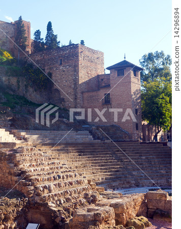 Antique   Roman Theatre ans castle at Malaga 14296894