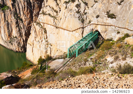 Railway bridge in rocky  and Caminito del Rey 14296923