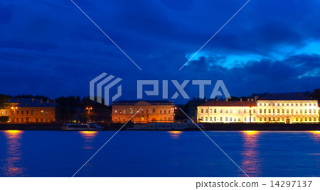 Vasilyevsky Island in night 14297137