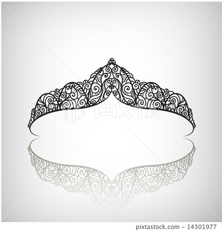 vector vintage elegant decorated with star crown icon vector vintage elegant decorated with star crown icon 14301977