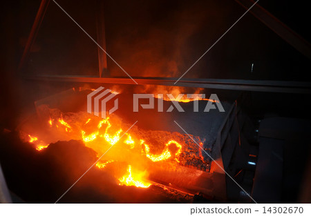 hot ore on conveyor 14302670