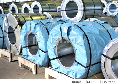 rolls of steel sheet packed 14302678
