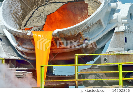 Steel buckets to transport the molten metal 14302866