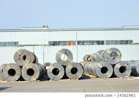 rolls of steel sheet in harbor rolls of steel sheet in harbor 14302961