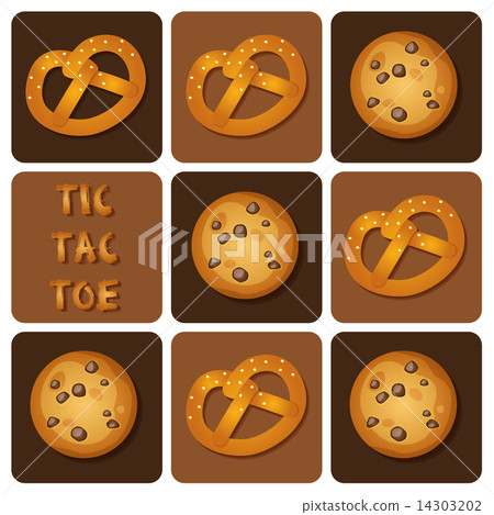 Tic-Tac-Toe of Cookie and Pretzel Tic-Tac-Toe of Cookie and Pretzel 14303202