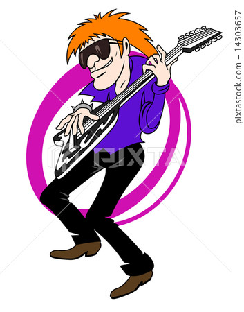 Music man with guitar Music man with guitar 14303657