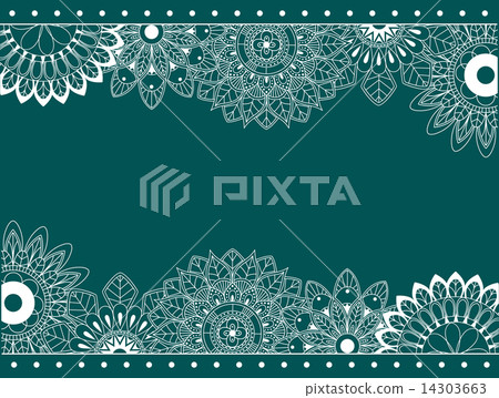 Border with abstract flowers Border with abstract flowers 14303663