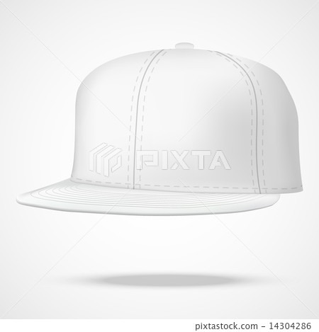 Layout of Male white rap cap. Vector illustration Layout of Male white rap cap. Vector illustration 14304286