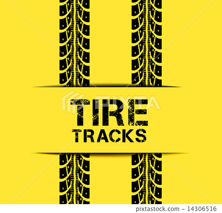 Tire track background 14306516