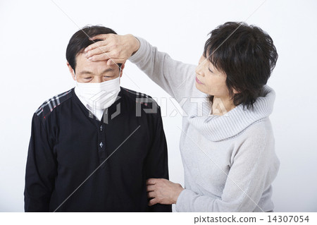 Stock Photo: ailments, middle and old aged, married couples