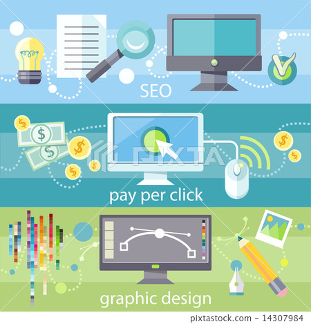SEO, pay per click and graphic design 14307984