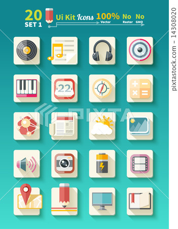 Set of icons music for app 14308020