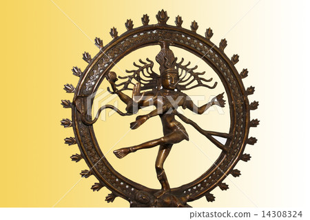Indian hindu god Shiva Nataraja - Lord of Dance Statue isolated Indian hindu god Shiva Nataraja - Lord of Dance Statue isolated 14308324