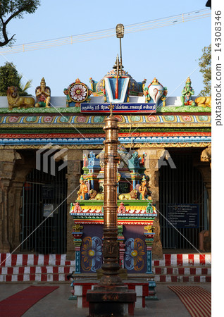 Traditional Hindu temple, South India, Kerala 14308346