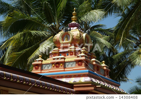 Traditional Hindu temple, South India, Kerala 14308408