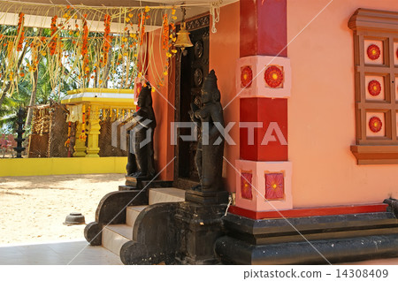 Traditional Hindu temple, South India, Kerala 14308409