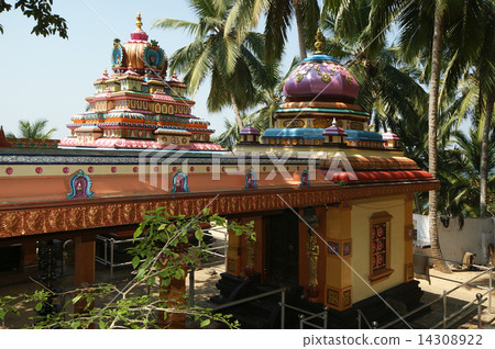 Traditional Hindu temple, South India, Kerala 14308922