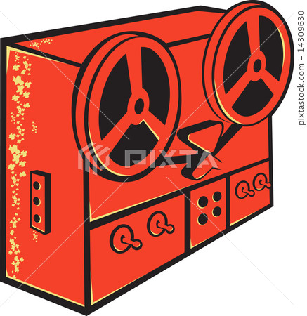 tape recorder reel cassette deck retro 14309630