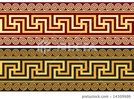 vector frieze with Greek ornament (Meander) 14309986