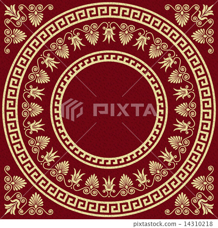 vector Traditional vintage gold Greek ornament (Meander) 14310218