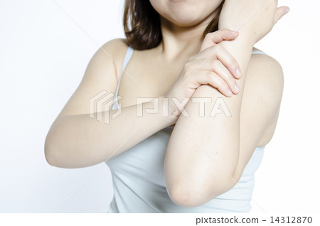 Female hand hand cosmetic care Horny elbow beauty Female hand hand cosmetic care Horny elbow beauty 14312870