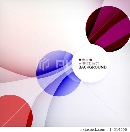 Colorful circles modern abstract composition 14314996