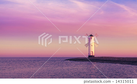 Purple sunrise over Baltic Sea coast. Purple sunrise over Baltic Sea coast. 14315011