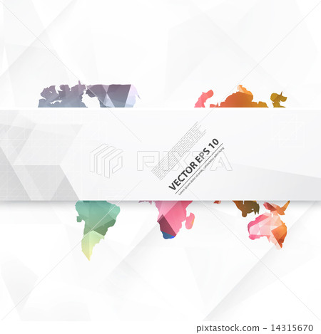 Vector Abstract Telecommunication Earth Map.  14315670