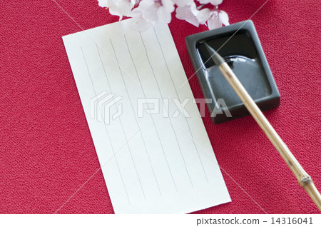 Cherry blossoms and stationery 14316041